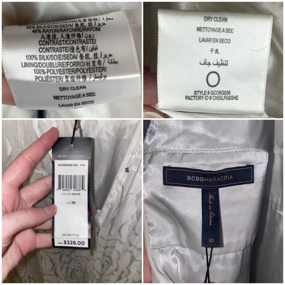 NWT Dreamy Silk Dress BCBGMaxAzria - Picture 6 of 6